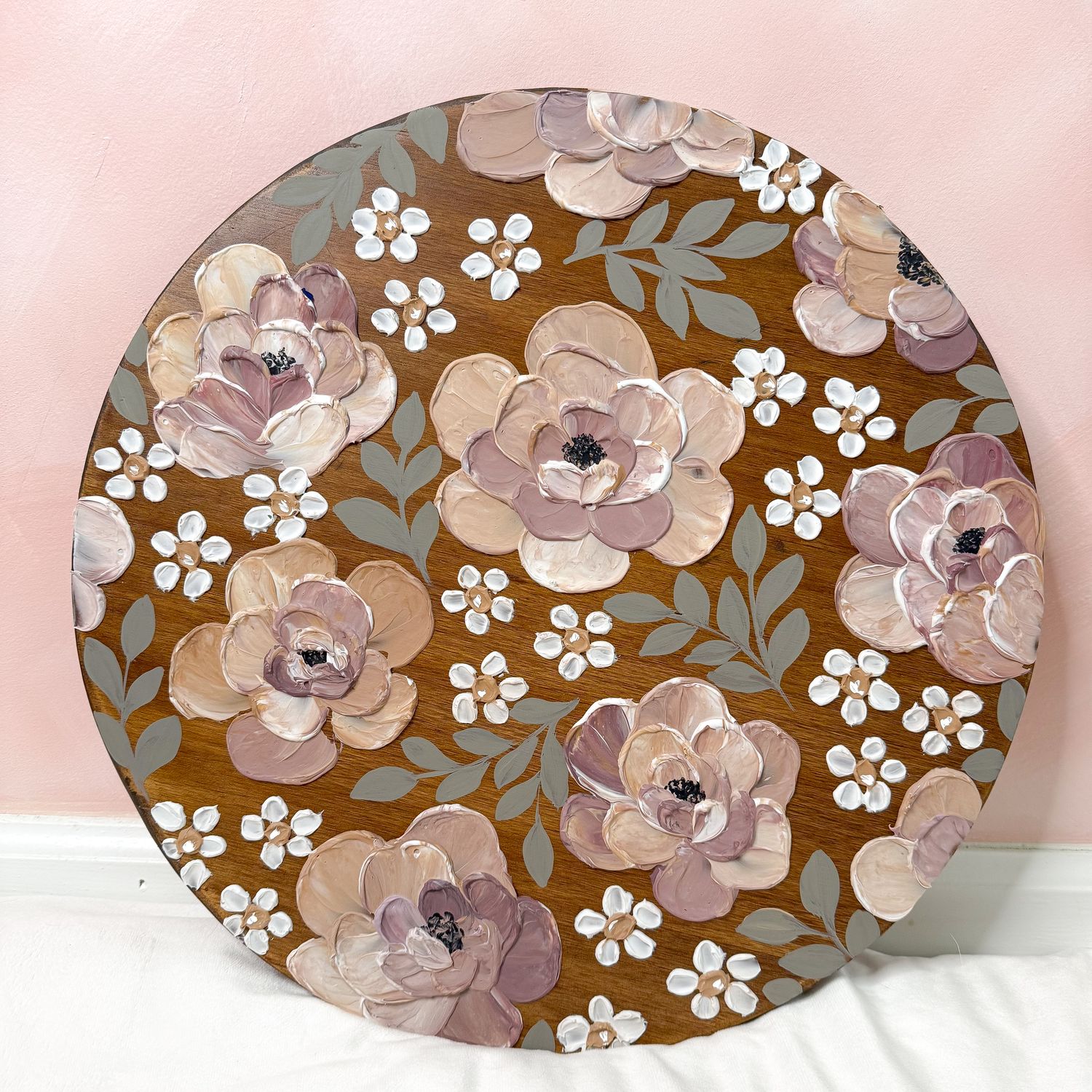 Neutrals Textured 18" Lazy Susan/Wall Sign Neutrals Textured 18" Lazy Susan/Wall Sign