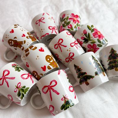 Hand-Painted Ceramic Mugs