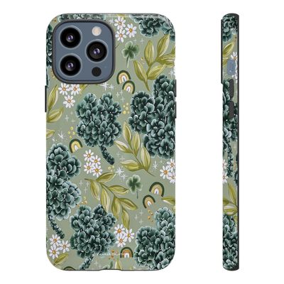 Hydrangea 4 Leaf Clover Hard Phone Case Hydrangea 4 Leaf Clover Hard Phone Case