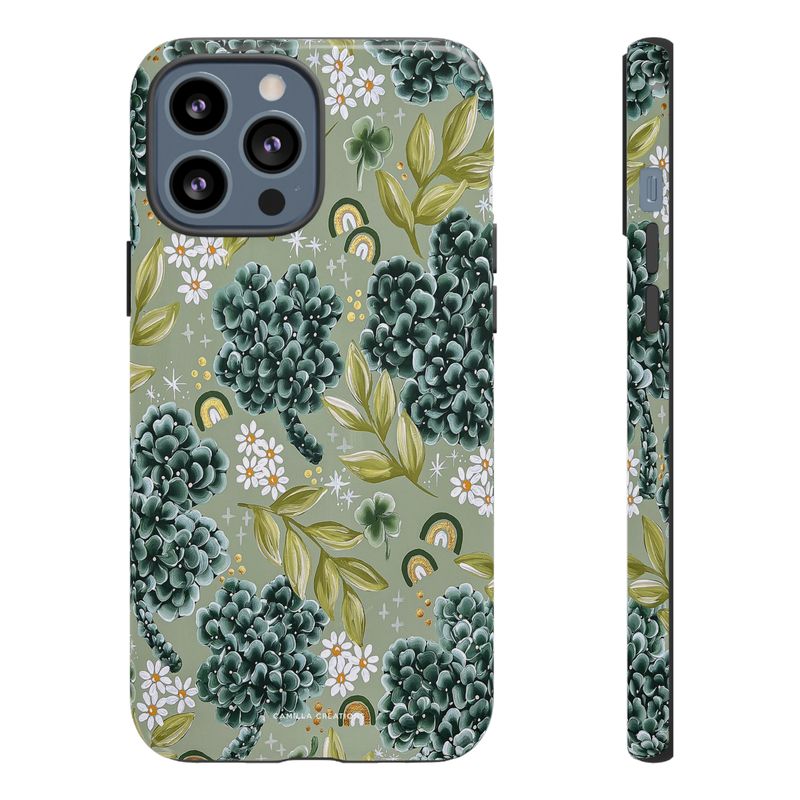 Hydrangea 4 Leaf Clover Hard Phone Case