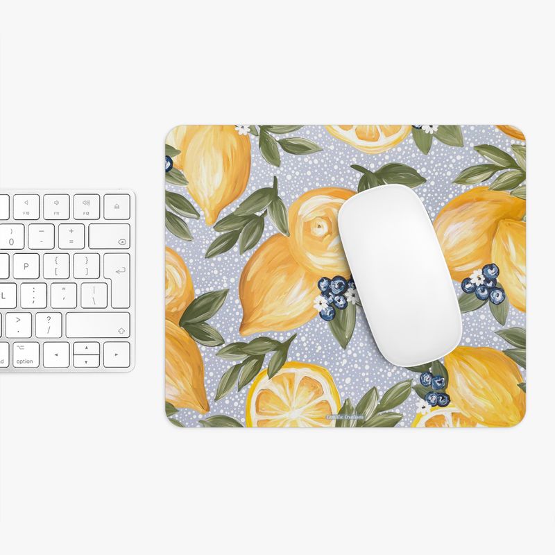 #18 Floral Rectangle Mouse Pad (Citrus Berry)