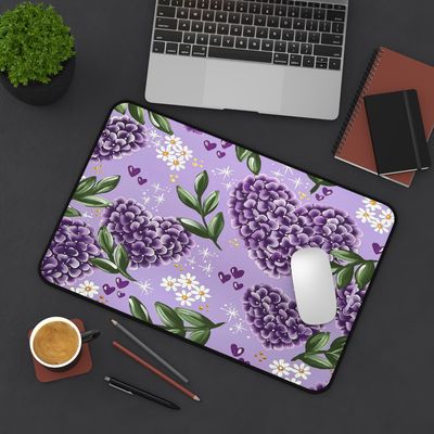 PURPLE Hydrangea Heart Nonslip Desk Mat (3 sizes) PURPLE Hydrangea Heart Nonslip Desk Mat (3 sizes)