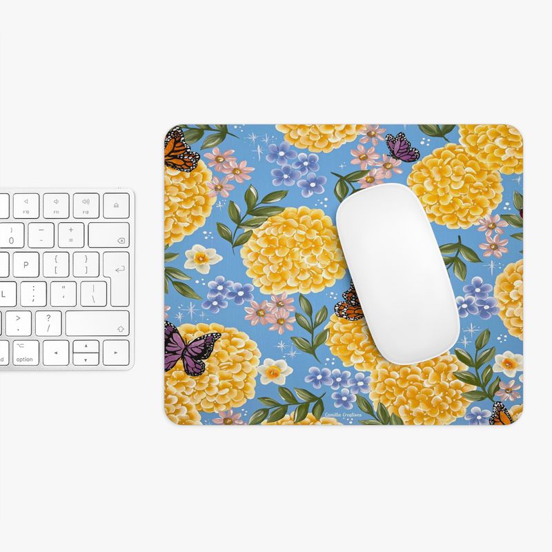 #13 Floral Rectangle Mouse Pad (Happy Spring)