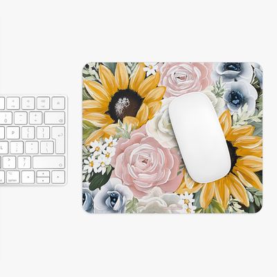 #10 Floral Rectangle Mouse Pad