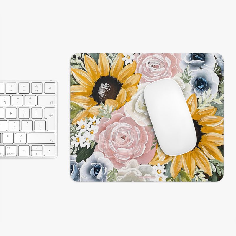 #10 Floral Rectangle Mouse Pad