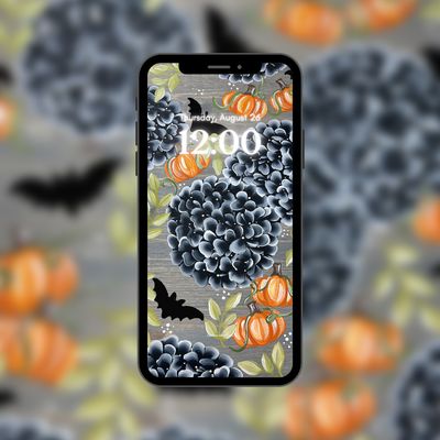 #54 Bats + Hydrangea Background/Wallpaper (2 Parts)