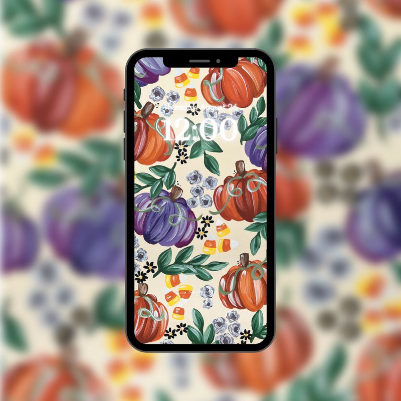 #51 Cream + Purple Pumpkin Background/Wallpaper #51 Cream + Purple Pumpkin Background/Wallpaper