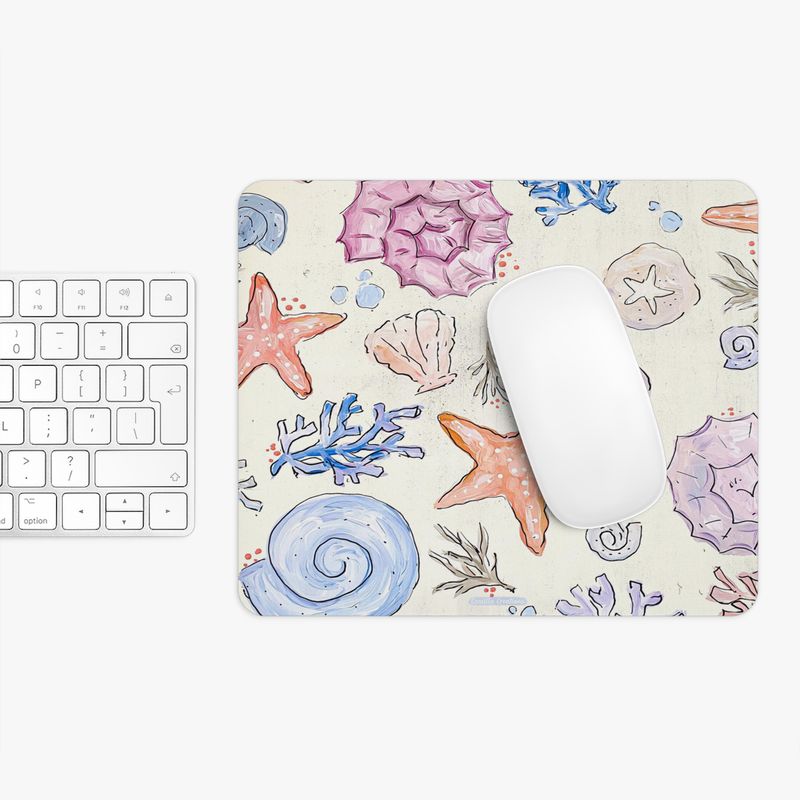 #7 Floral Rectangle Mouse Pad (Seas the Day)