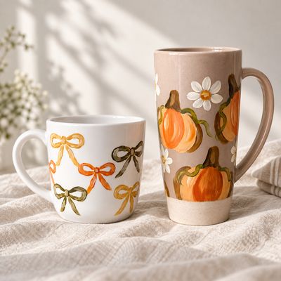 Hand-Painted Ceramic Mugs