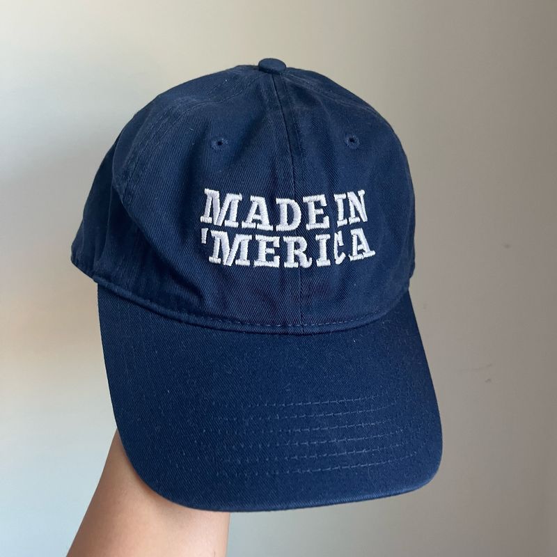 MADE IN ‘MERICA Embroidered Hat - Navy Blue MADE IN ‘MERICA Embroidered Hat - Navy Blue