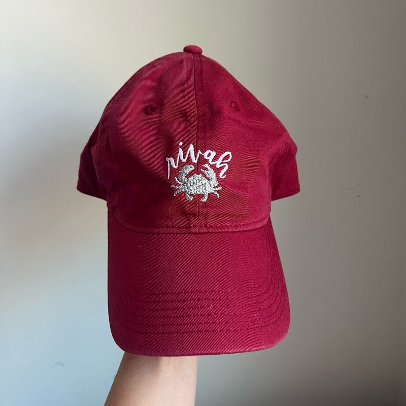 RIVAH Crab Embroidered Hat - Red RIVAH Crab Embroidered Hat - Red