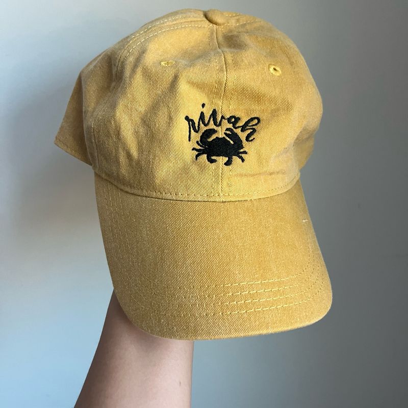 RIVAH Crab Embroidered Hat - Yellow RIVAH Crab Embroidered Hat - Yellow