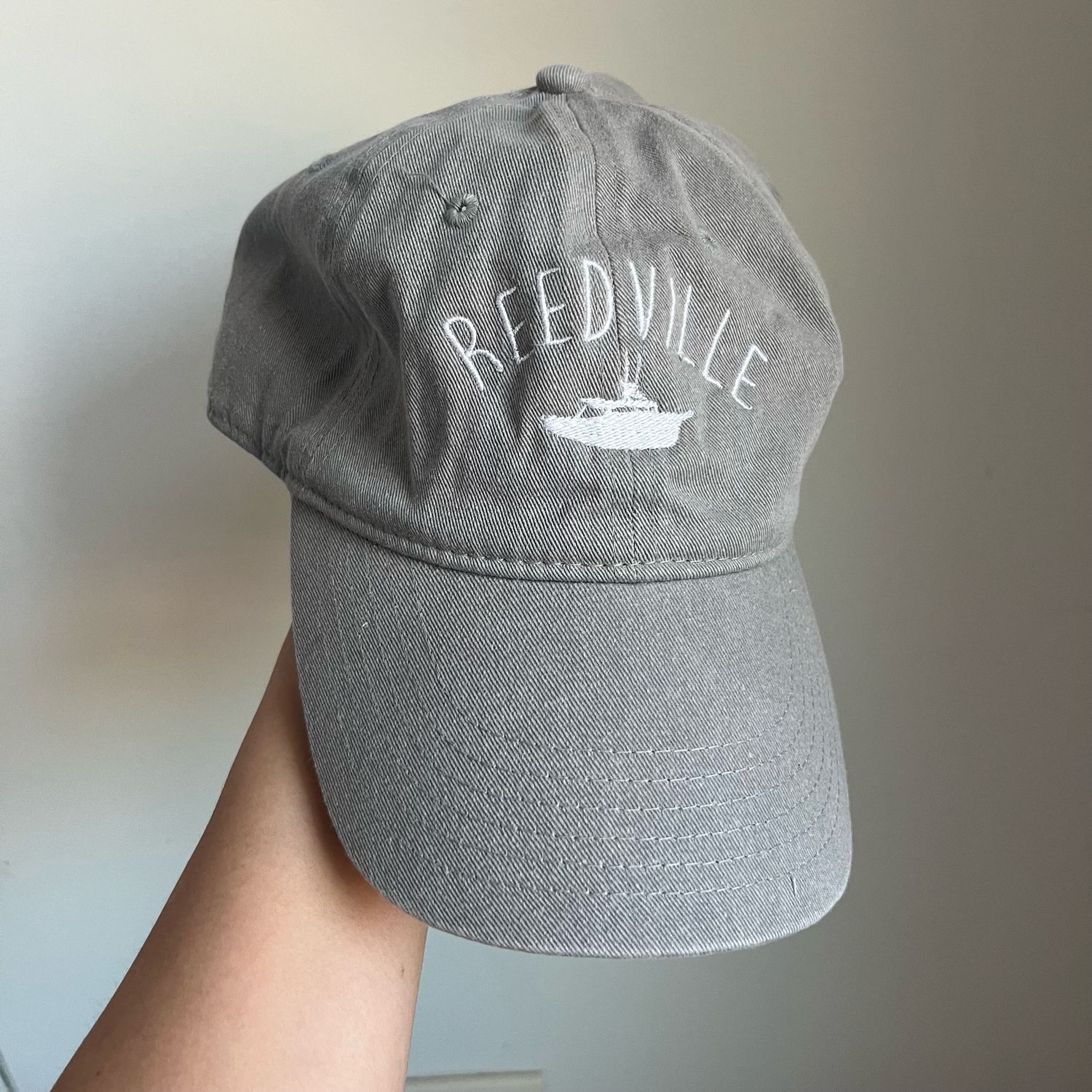 REEDVILLE Boat Embroidered Hat - Gray REEDVILLE Boat Embroidered Hat - Gray
