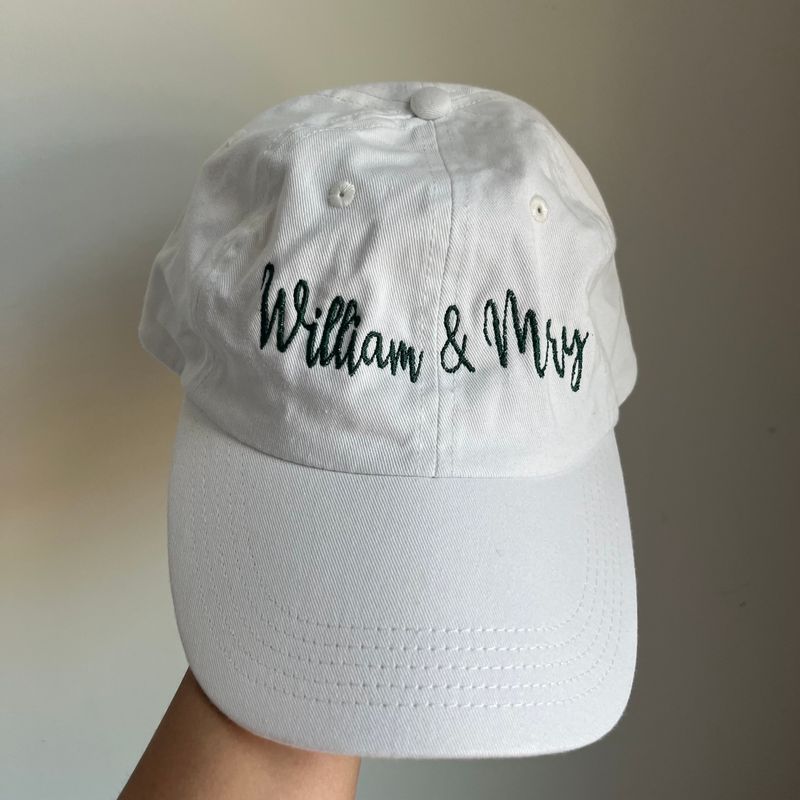 WILLIAM & MARY Embroidered Hat - White WILLIAM & MARY Embroidered Hat - White