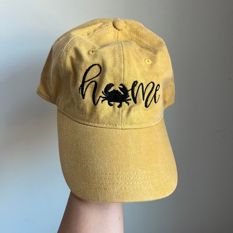 HOME Black Crab Embroidered Hat - Yellow HOME Black Crab Embroidered Hat - Yellow