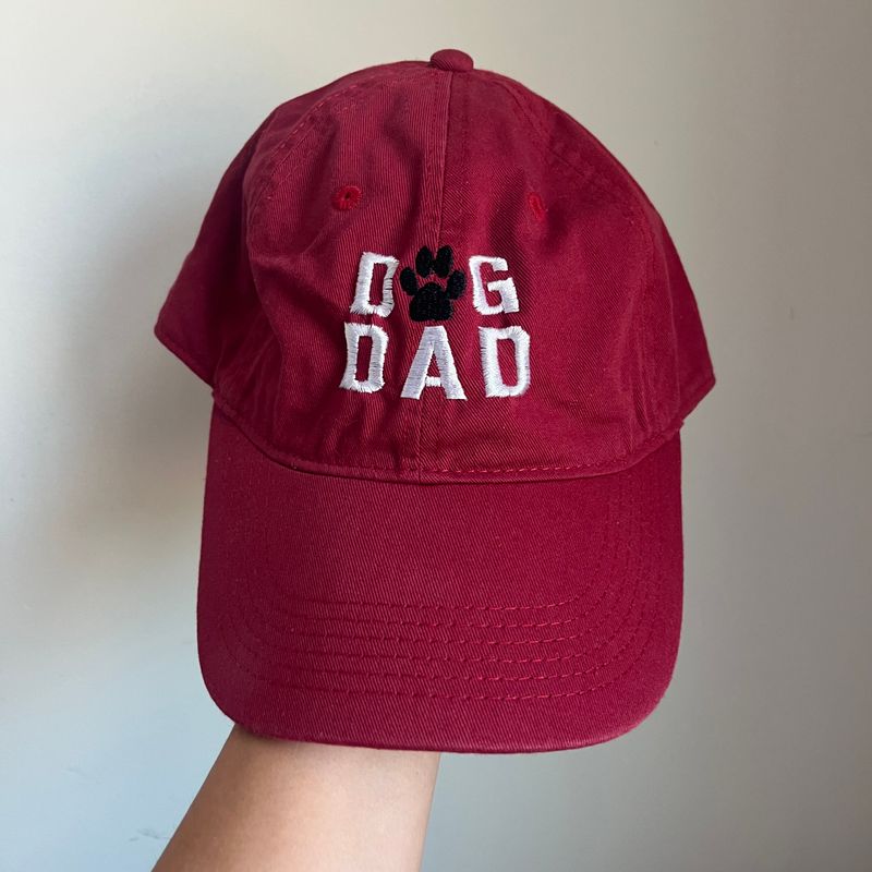 DOG DAD Embroidered Hat - Red DOG DAD Embroidered Hat - Red