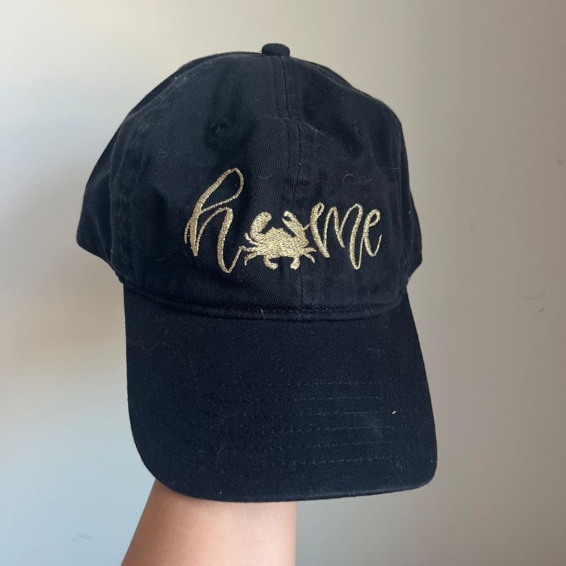 HOME Gold Crab Embroidered Hat - Black HOME Gold Crab Embroidered Hat - Black