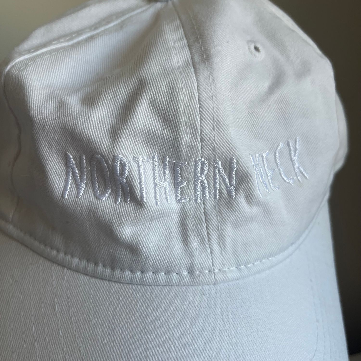 Northern Neck Embroidered Hat - White Northern Neck Embroidered Hat - White