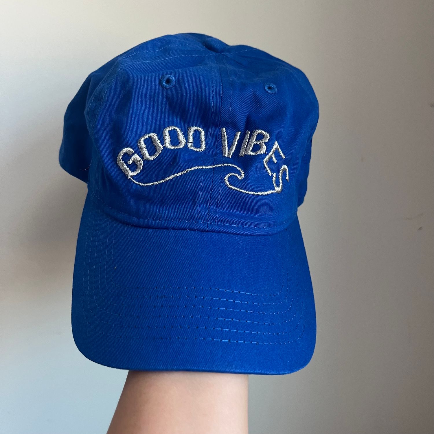 Good Vibes Embroidered Hat - Royal Blue Good Vibes Embroidered Hat - Royal Blue