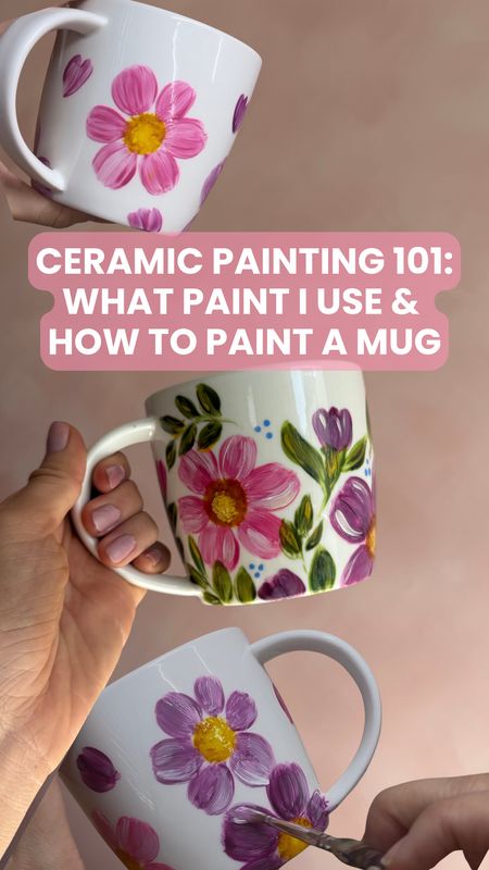 Ceramic Painting 101: What I paint use &amp; how to paint a mug