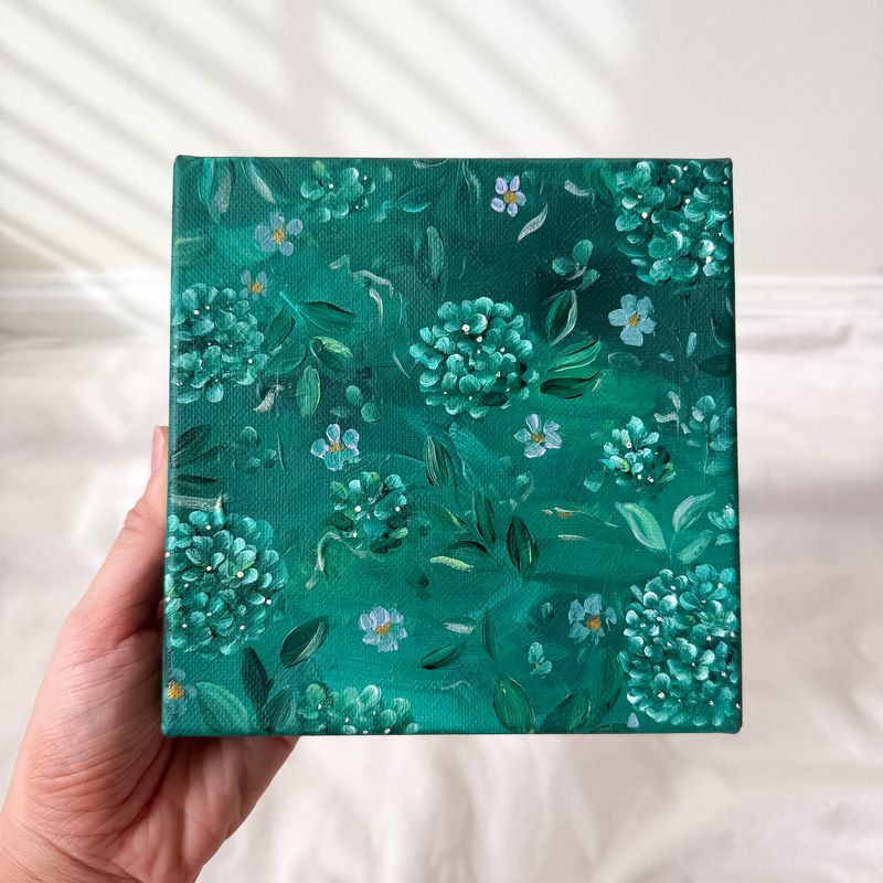 Emerald Light - 6x6" Canvas