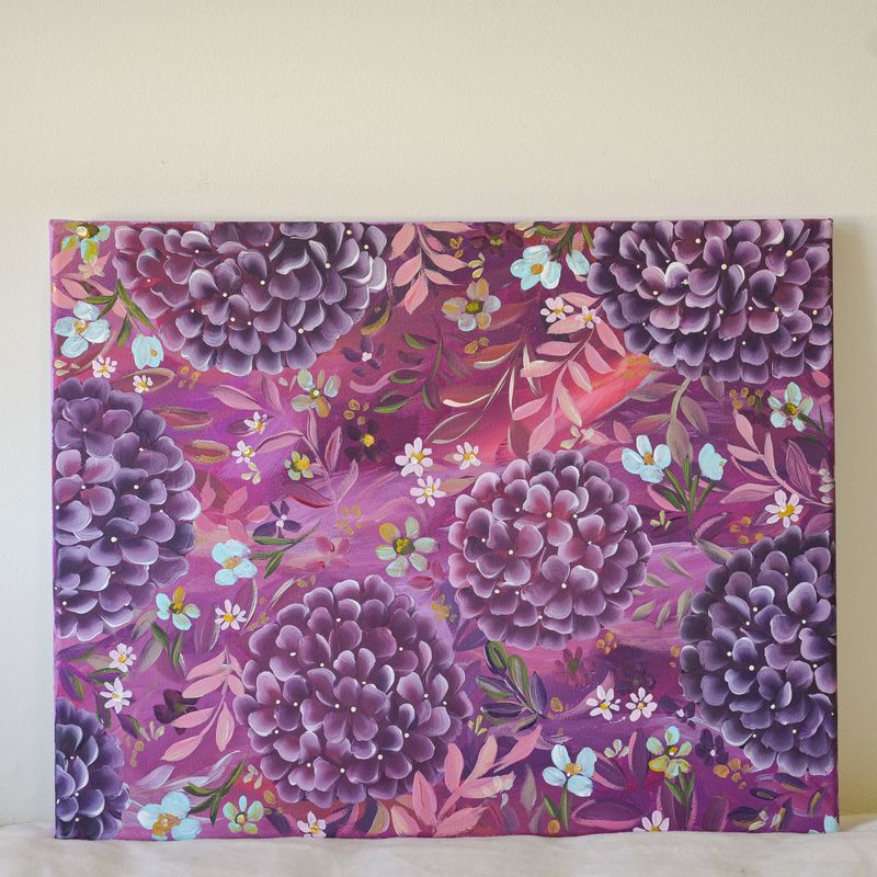 "Sweet Hydrangea" - 11x14" Canvas