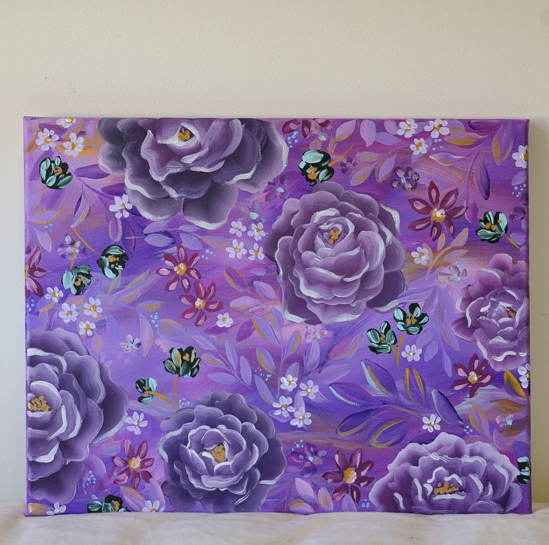 "Peony Mystery" - 11x14" Canvas