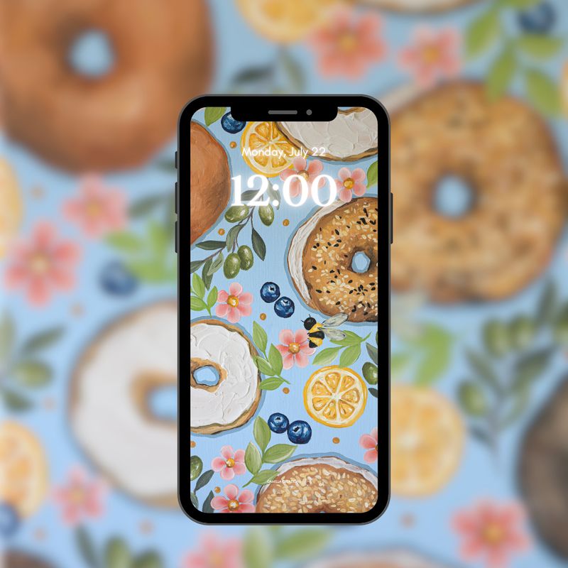 #113 Bagel Spread Background/Wallpaper #113 Bagel Spread Background/Wallpaper