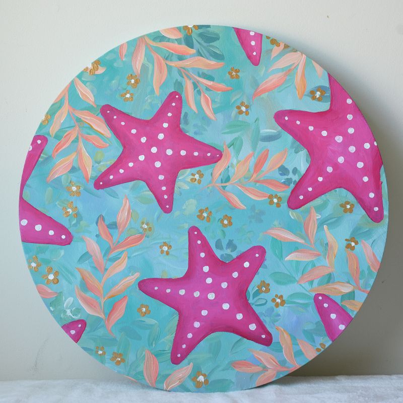 16" Original Hand Painted Canvas - Under the Sea
