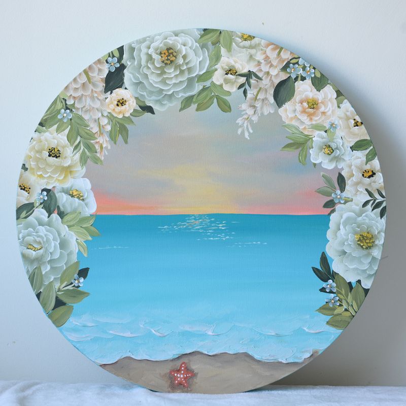 16" Original Hand Painted Canvas - Coastal Dreams