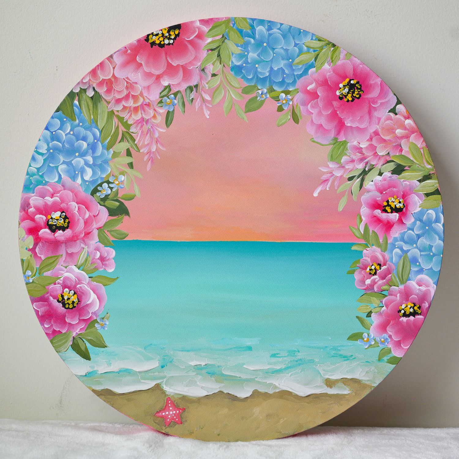 14" Original Hand Painted Canvas - Under the Sea 14" Original Hand Painted Canvas - Under the Sea