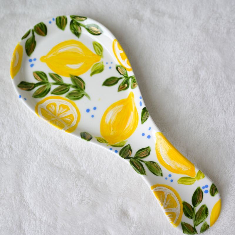 #1 Porcelain Spoon Rest - Lemons