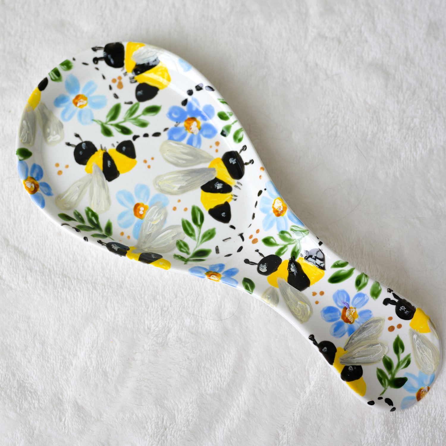 Custom Porcelain Spoon Rest - Custom Design Marianne B Custom Porcelain Spoon Rest - Custom Design Marianne B
