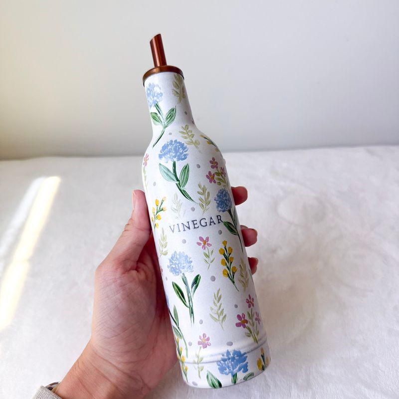 Floral Ceramic Vinegar Jar: One-of-a-Kind Thrift