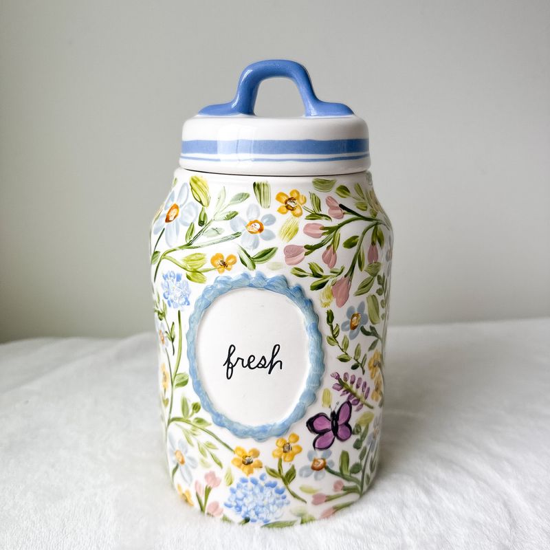 7.5" Ceramic Jar: One-of-a-Kind Thrift 7.5" Ceramic Jar: One-of-a-Kind Thrift