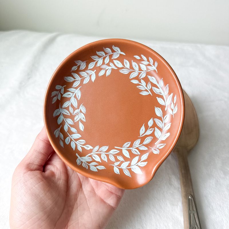 Ceramic Dish | Jewelry or Spoon Rest - Cottage Core Ceramic Dish | Jewelry or Spoon Rest - Cottage Core