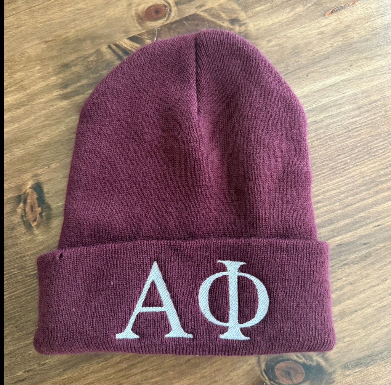 Alpha Phi Maroon Beanie Alpha Phi Maroon Beanie