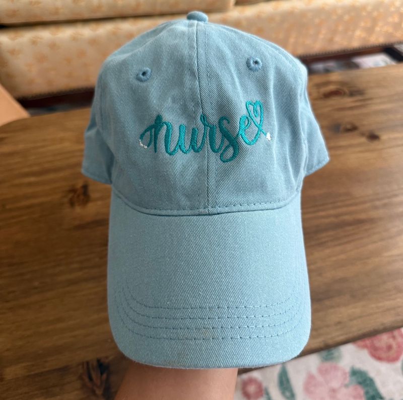 Nurse Embroidered Hat - Blue Nurse Embroidered Hat - Blue