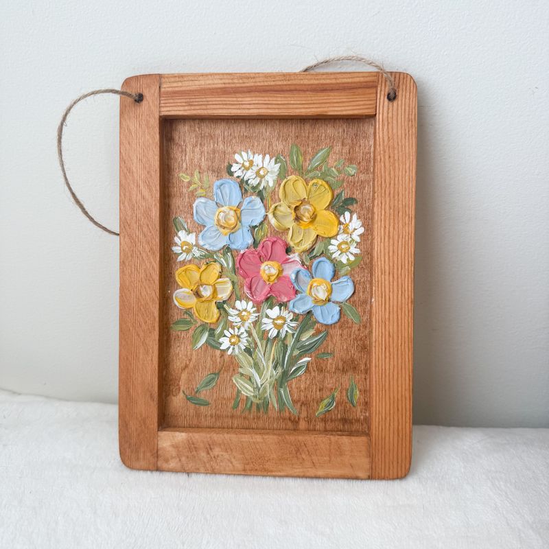 5.5" x 7.5" Textured Hanging Wood Sign #5 5.5" x 7.5" Textured Hanging Wood Sign #5
