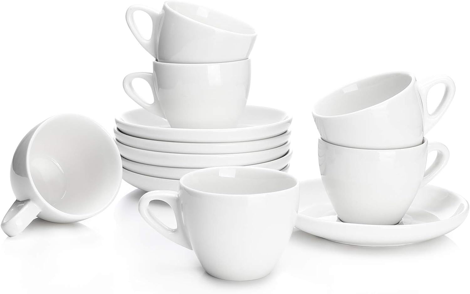Custom 4oz Tea Cups with Saucers - Set of 7 : Pa Moua Custom 4oz Tea Cups with Saucers - Set of 7 : Pa Moua