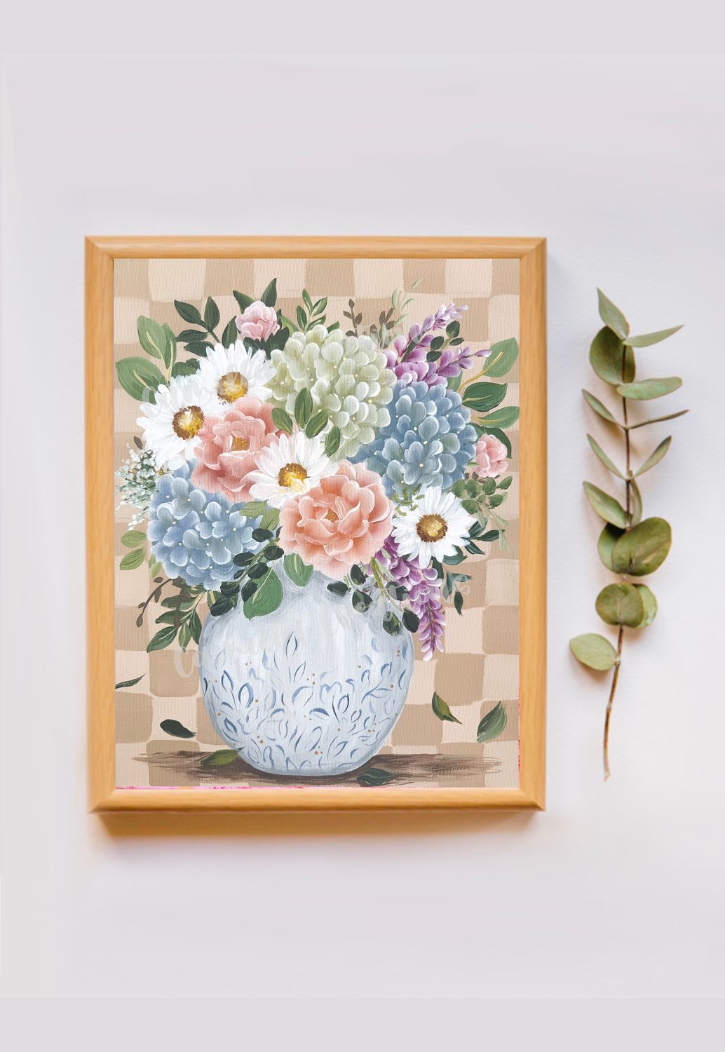#135 Checkerboard Vase Print #135 Checkerboard Vase Print