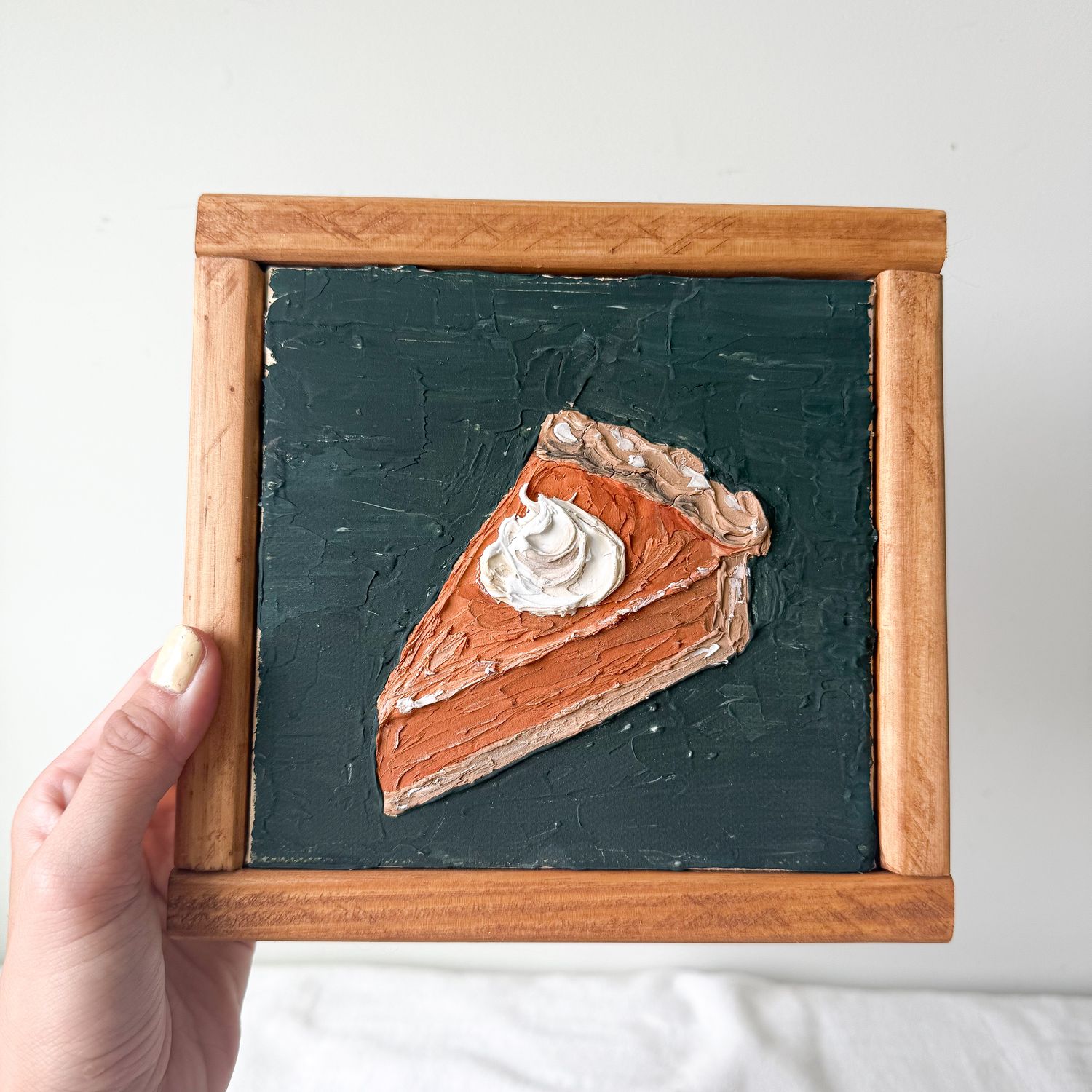 7.5" x 7.5" Framed Textured Canvas - Slice of Pie 7.5" x 7.5" Framed Textured Canvas - Slice of Pie
