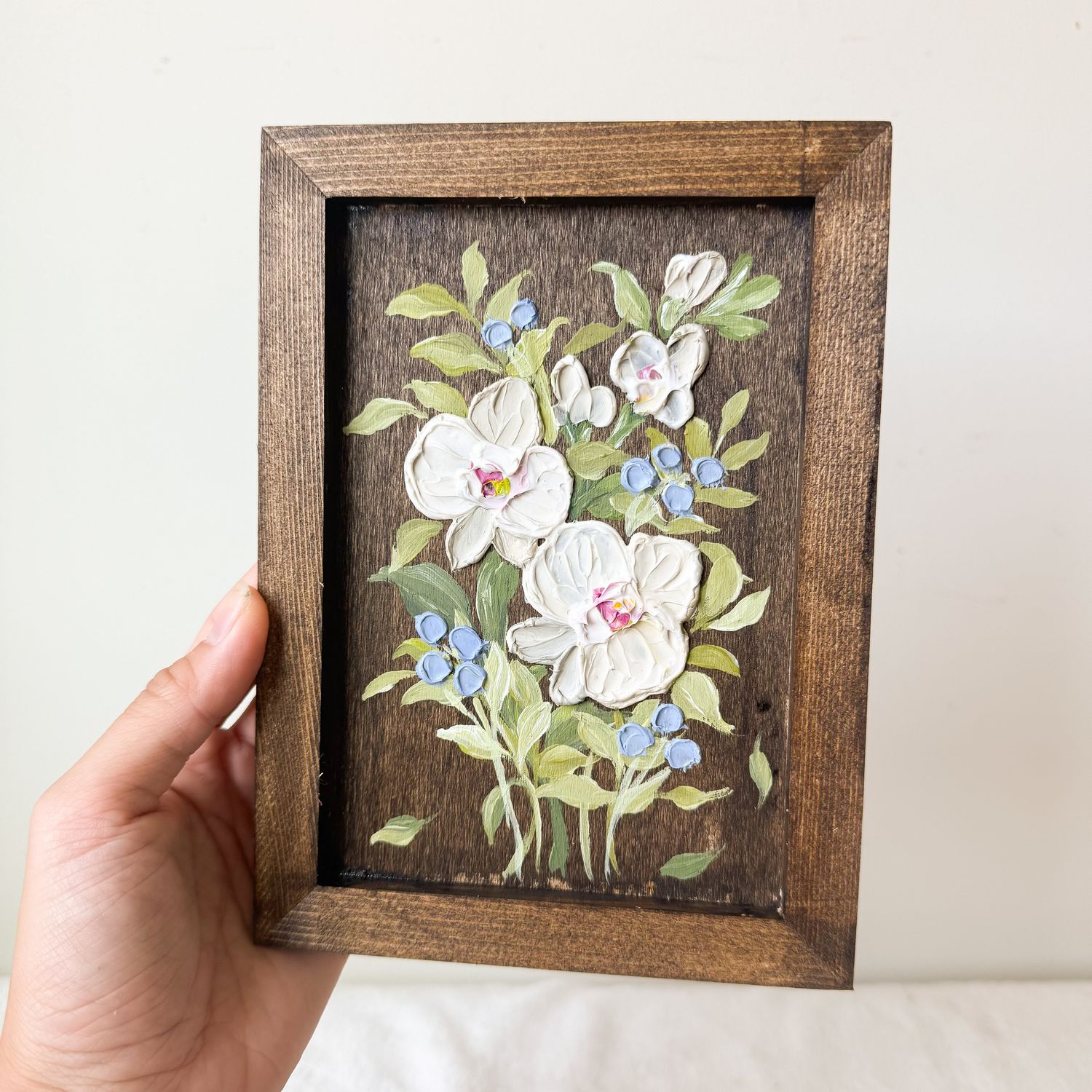 5.5" x 7.5" Textured Hanging Wood Sign *Thinner Frame* - Orchids 5.5" x 7.5" Textured Hanging Wood Sign *Thinner Frame* - Orchids