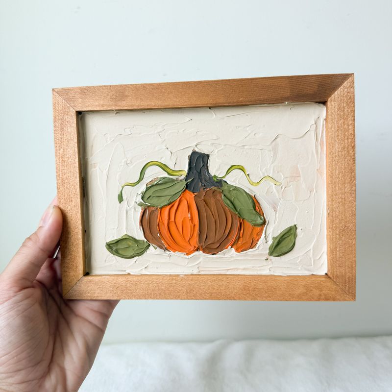 5.5" x 7.5" Textured Hanging Wood Sign *Thinner Frame* - Pumpkin 5.5" x 7.5" Textured Hanging Wood Sign *Thinner Frame* - Pumpkin
