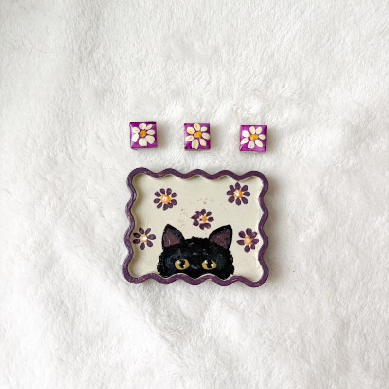 Mini Framed Magnet Set - Black Cat Mini Framed Magnet Set - Black Cat