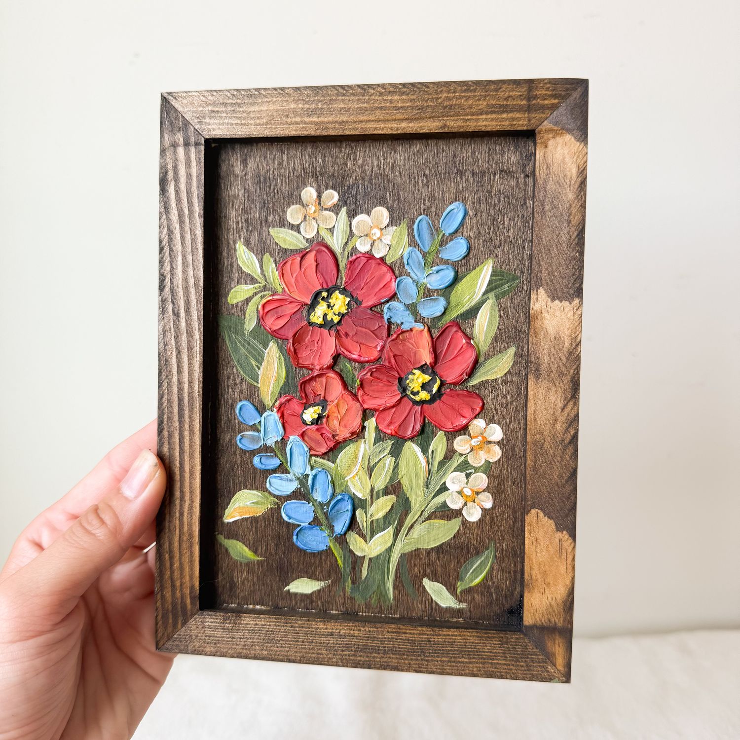 5.5" x 7.5" Textured Hanging Wood Sign *Thinner Frame*