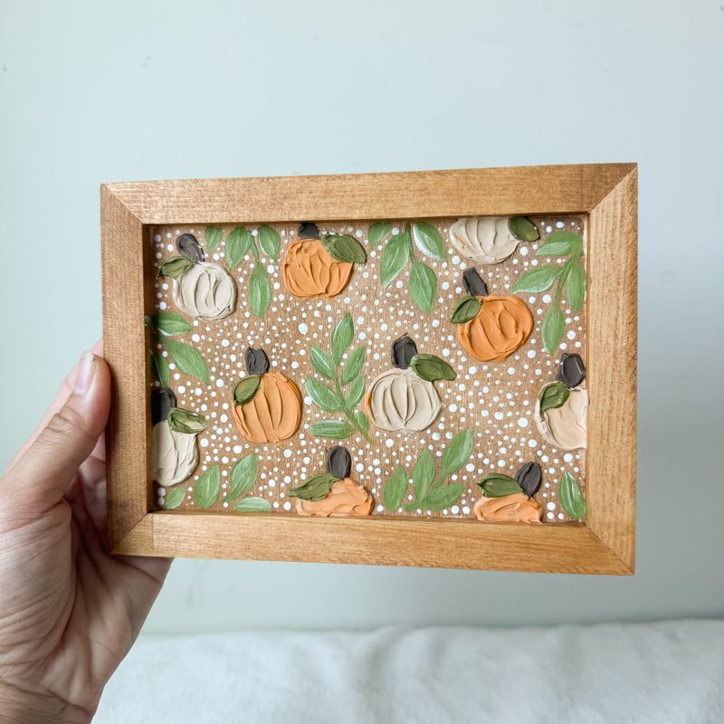 5.5" x 7.5" Textured Hanging Wood Sign *Thinner Frame* - Pumpkin Party 5.5" x 7.5" Textured Hanging Wood Sign *Thinner Frame* - Pumpkin Party