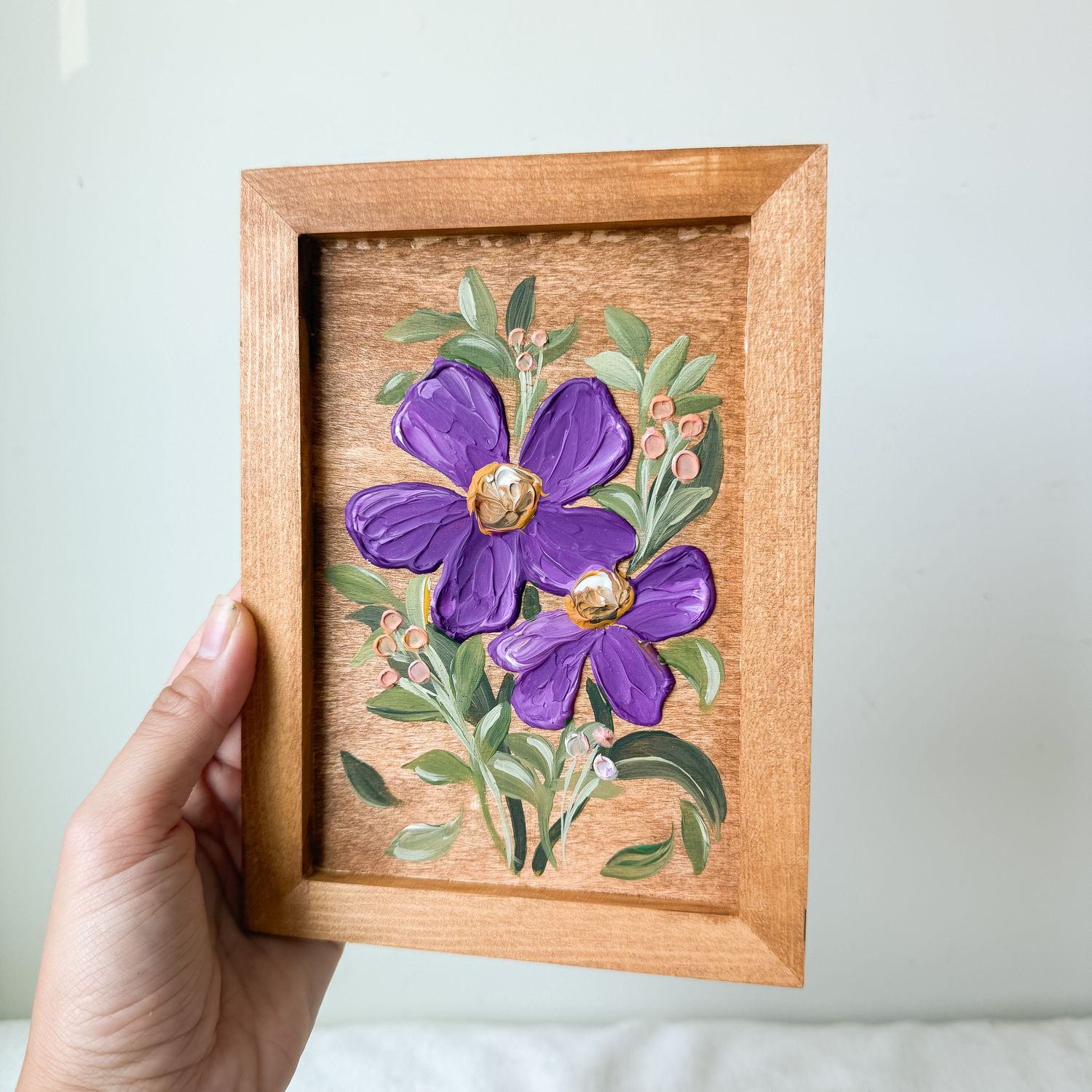 5.5" x 7.5" Textured Hanging Wood Sign *Thinner Frame*