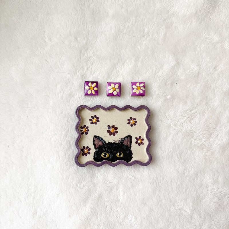 Mini Framed Magnet Set - Black Cat Mini Framed Magnet Set - Black Cat
