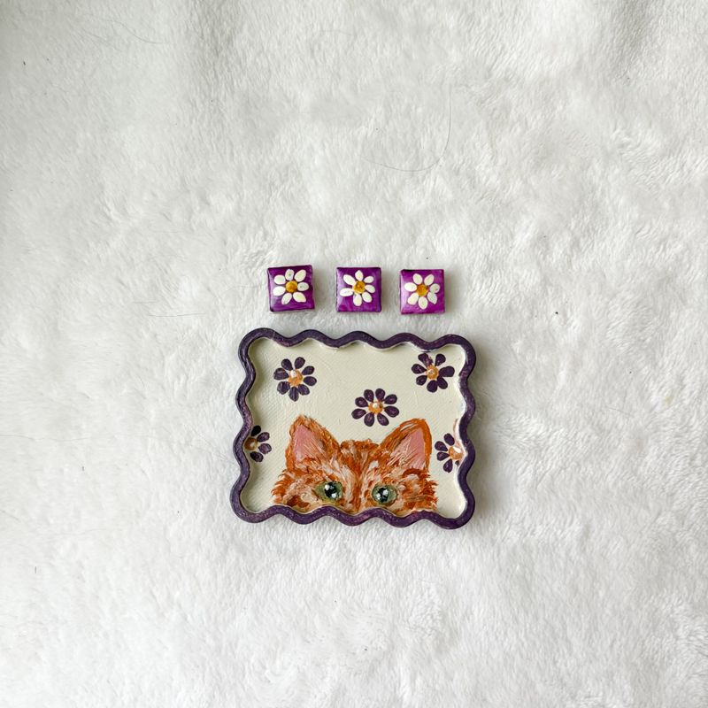 Mini Framed Magnet Set - Orange Cat Mini Framed Magnet Set - Orange Cat